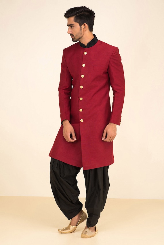 Indian Designers Mens Wedding Achkan Indowestern Jodhpuri Royal Suits ...
