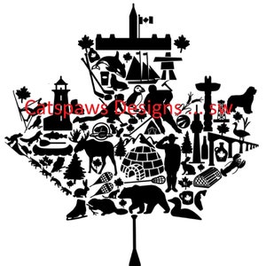 Canadian Maple Leaf intricate SVG