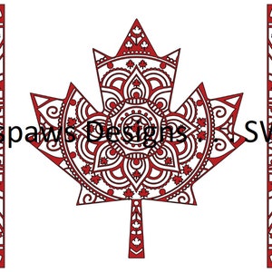 Canadian Flag Intricate SVG