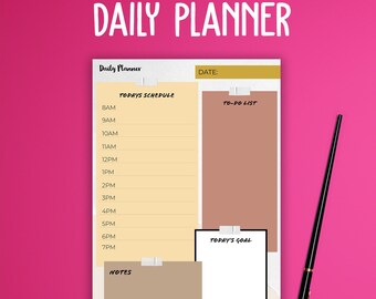 Minimalist Daily Planner Printable: A4 Desk Pad (Digital Download)