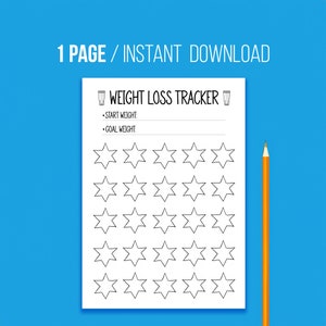 Weight Loss Planner  Printable,Weight Goal Tracker,Weight Tracker