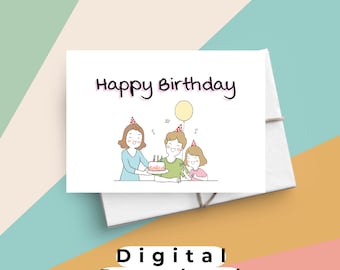 Family Birthday Card | Heartwarming Greeting | Printable & Instant Download