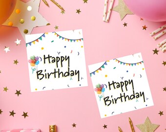 Printable Happy Birthday Gift Tags (Digital Download)
