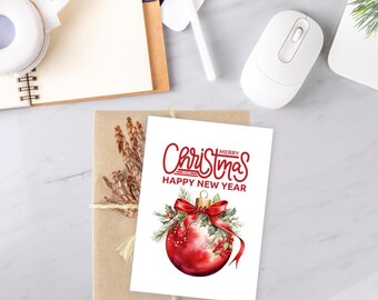 Red Ornament Greeting Download