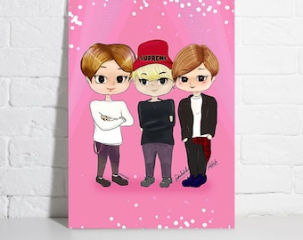 BTS Chibi Art Print: Kpop Room Decor (Digital Download)