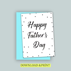 Happy Father&#39;s Day Printable Card / Card Template / Instant Download PDF