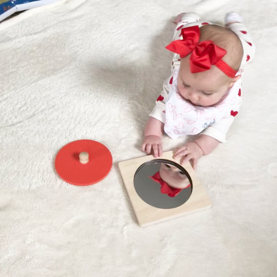 Montessori Mirror Puzzle Mirror Wood Peekaboo Puzzle for Etsy