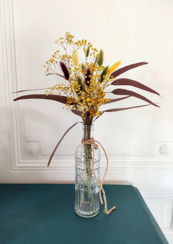 Vase et Bouquet de Fleurs Séchées Prague