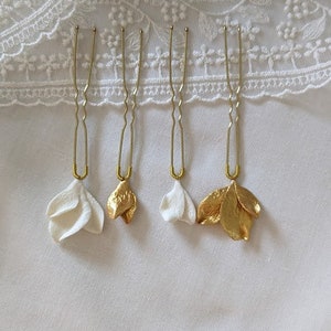 Manon hairpin, white or gold. image 5