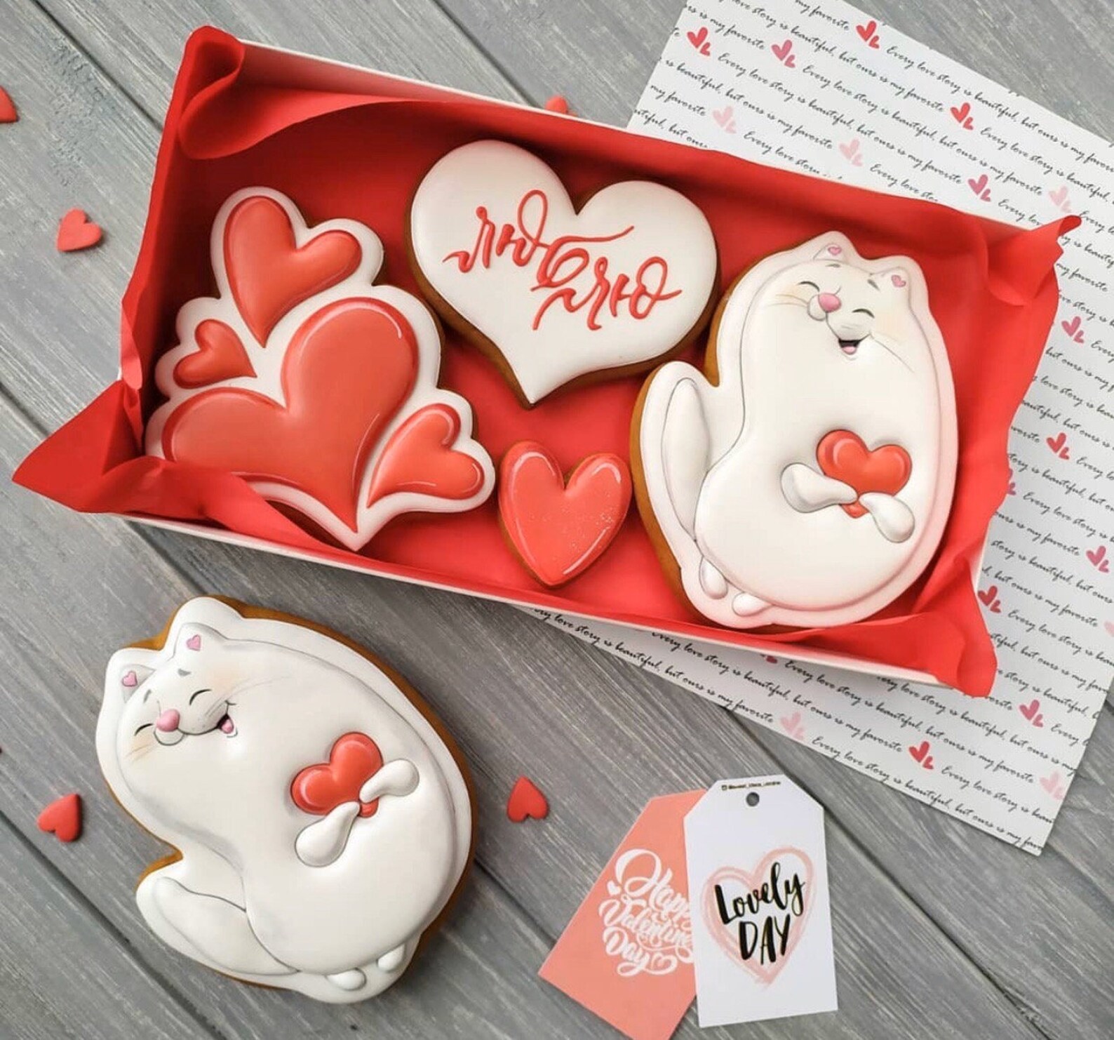 Cute cat cookie cutters Valentine's day Custom stamp for Etsy