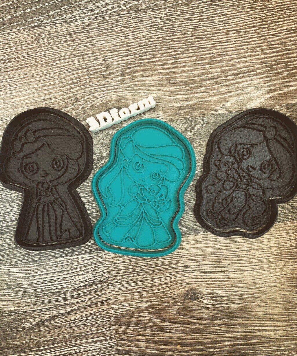 Princess Cookie Cutter Custom Stamp Cookie Cutters for Cake Etsy