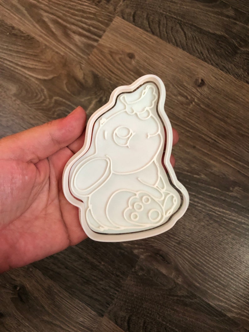 Bunny cookie cutter cookie embosser Custom stamp cookie Etsy