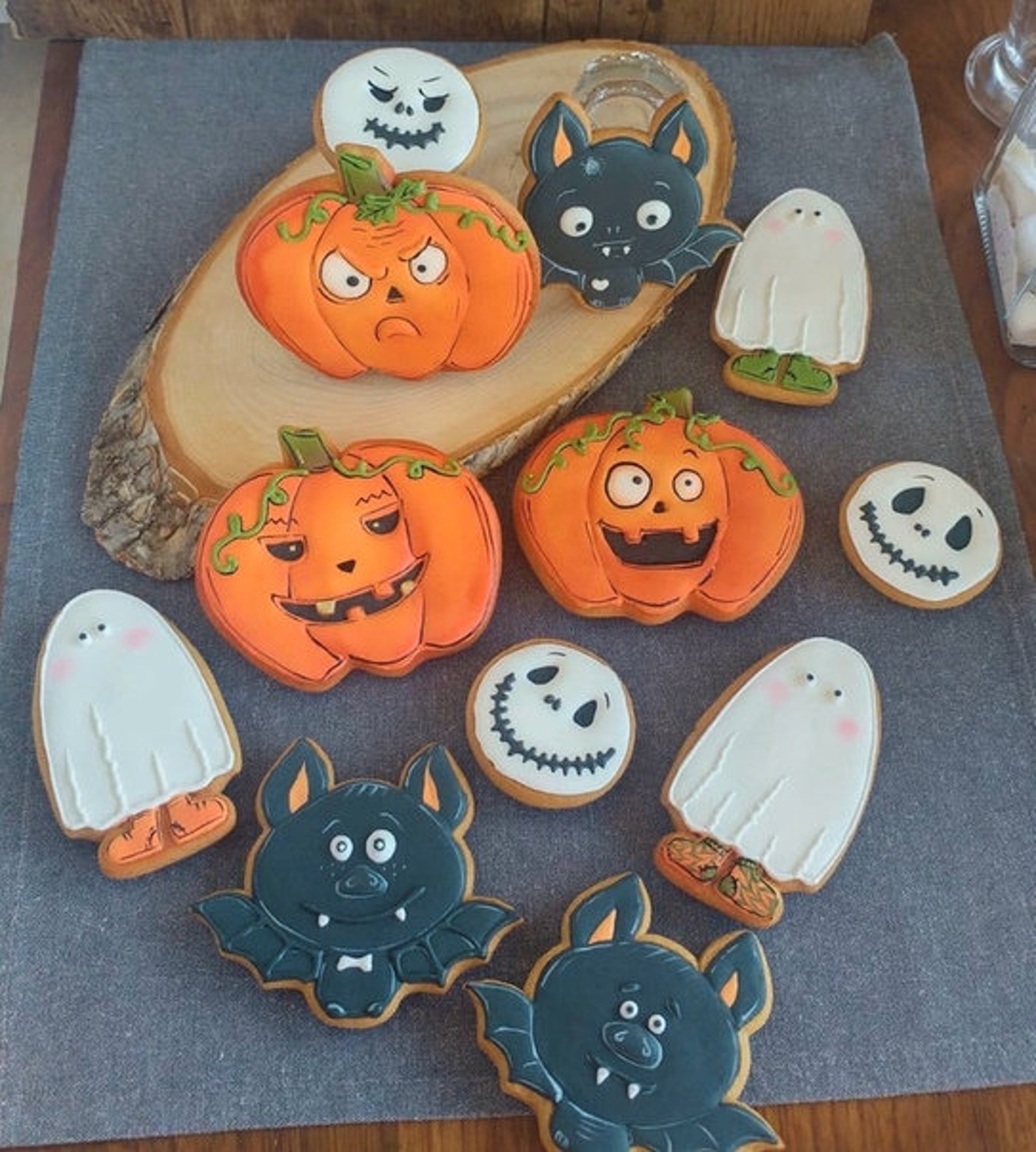 Halloween Set Custom Stamp Cookie Cutters for Cake Topper Etsy