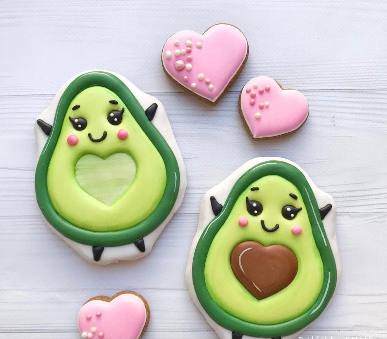 Avocado Cookie Cutters Valentine's day Custom stamp cookie | Etsy