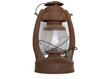 Vintage Brown Coleman 275 Lantern Complete With Picket Fence Globe