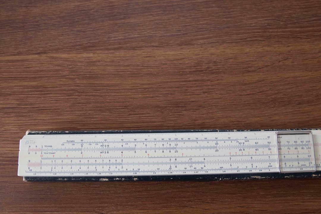 Vintage Sun Hemmi Bamboo Slide Rule EH 80K Very Good Condition and ...