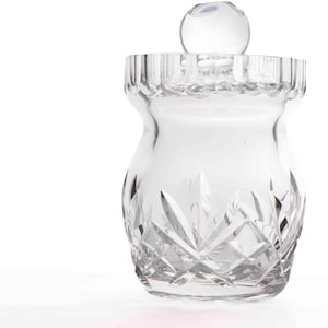 Vintage Crystal jam or Condiment jar with lid