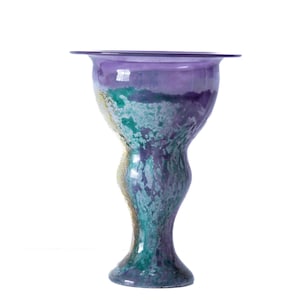 Vintage Kosta Boda Hand Blown Vase multi colors Scandinavian Art Glass
