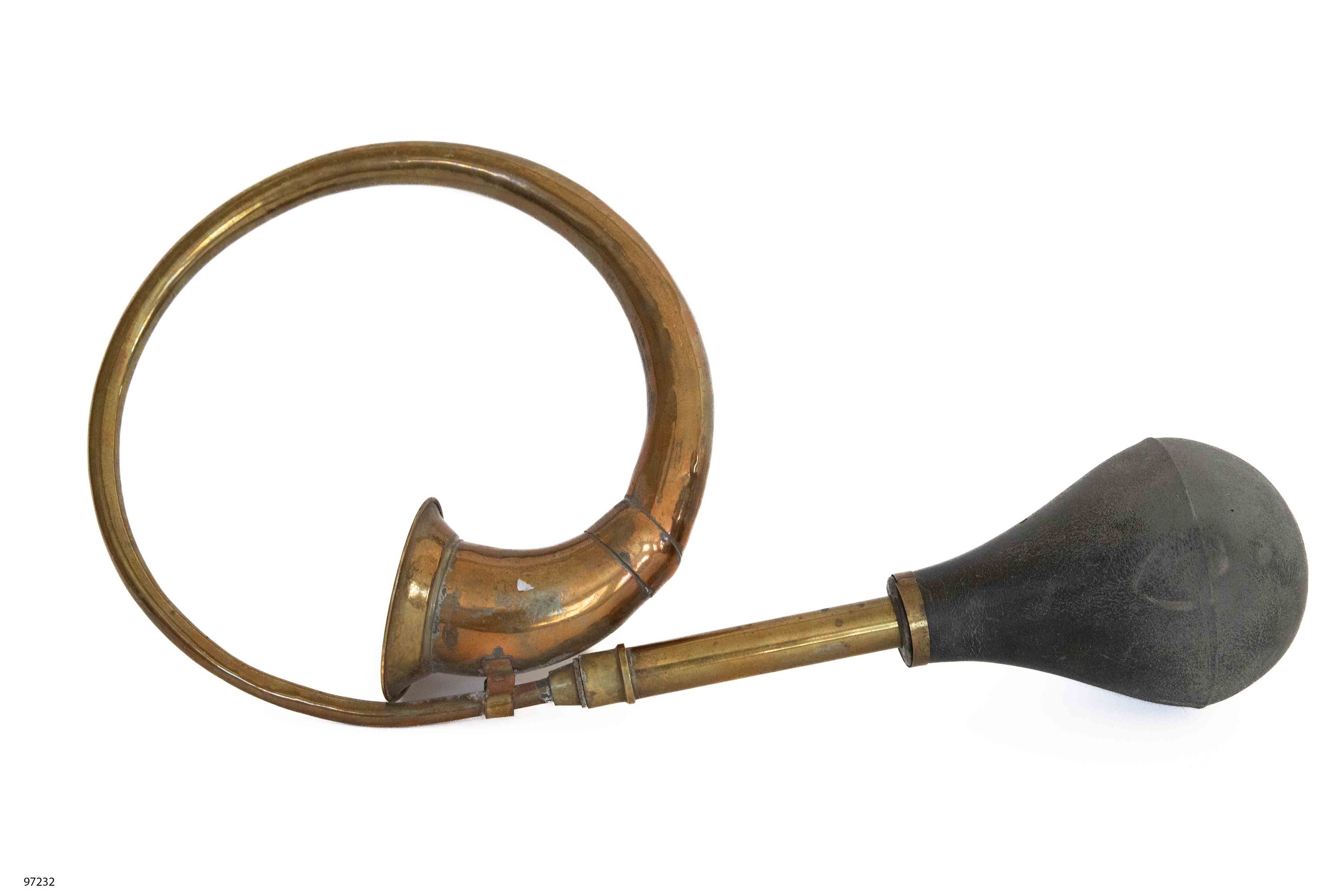 Oldtimer Nostalgia Ball Horn Burnished Brass Car Horn Fan Horn Hand Horn - View #2