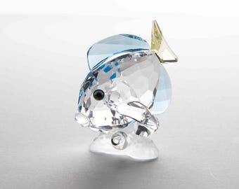 Swarovski Crystal Tang Fish Figurine - Wonders of the Sea BOXED - Etsy
