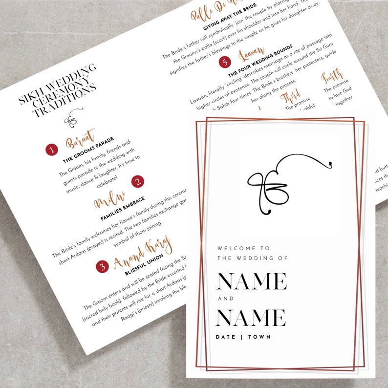 Sikh Digital Wedding Program