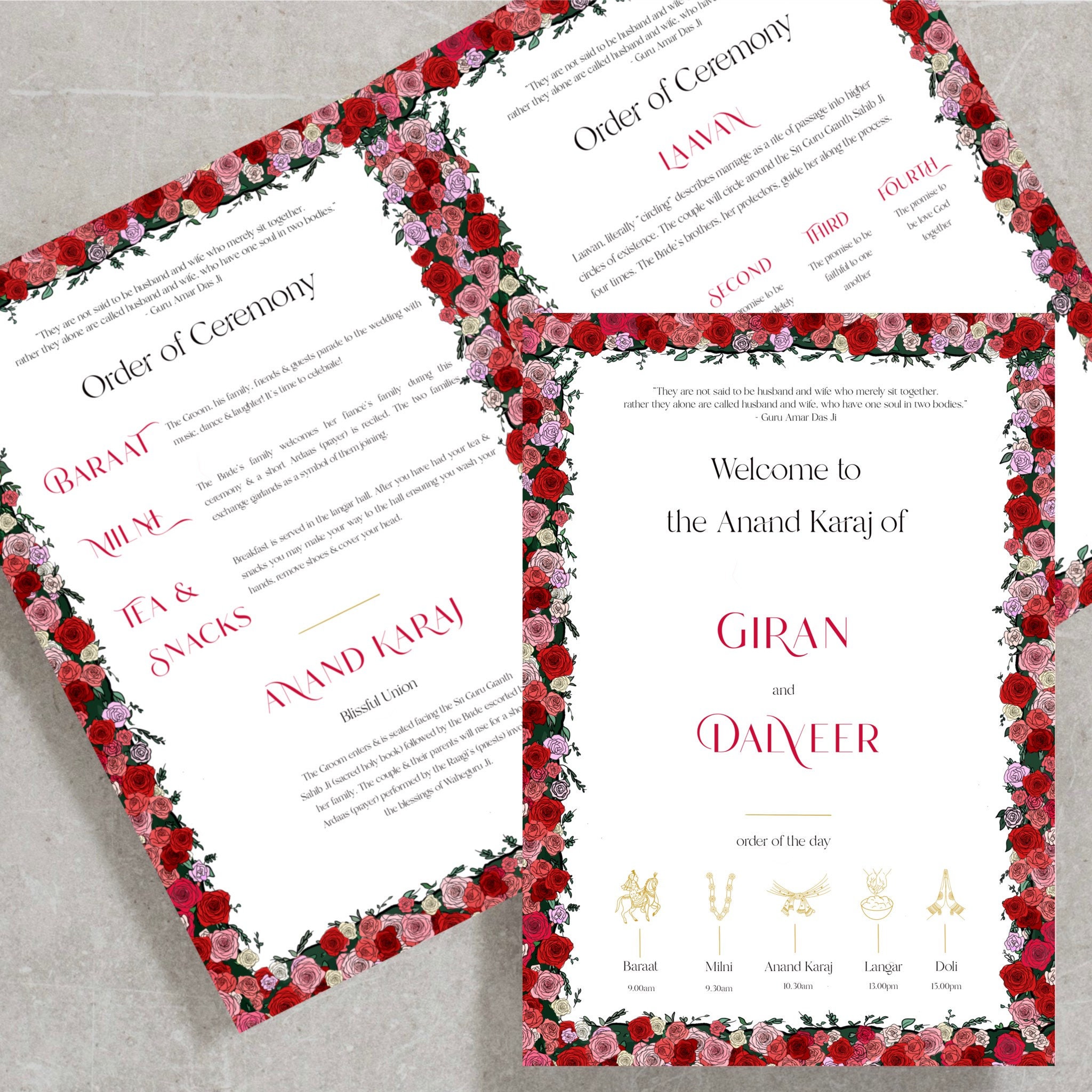 Sikh Digital Wedding Program