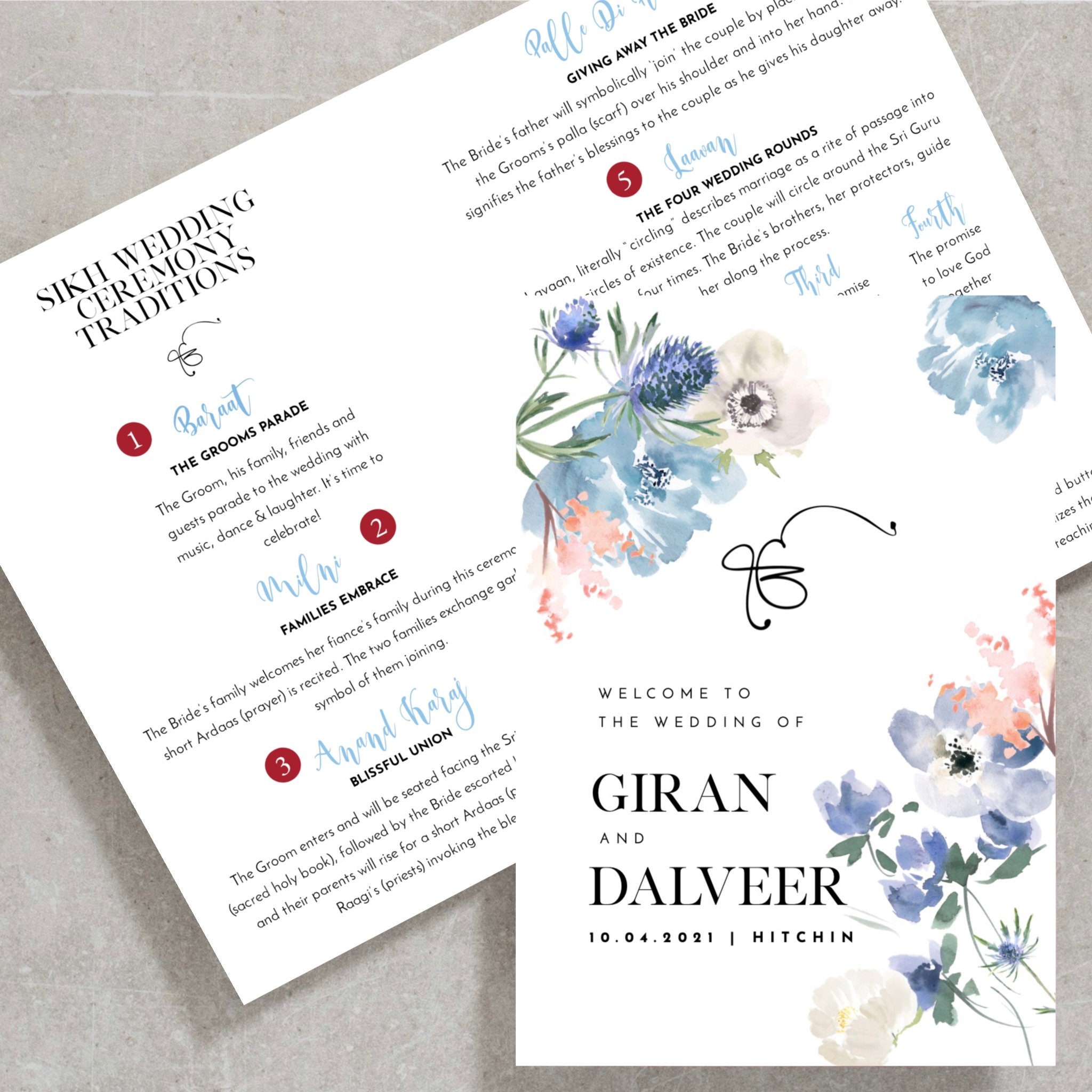 Sikh Digital Wedding Program
