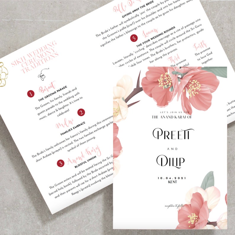 Sikh Digital Wedding Program