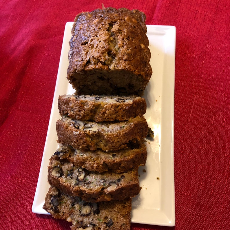 20 oz. Zucchini Bread with Walnut, Homemade, Soft and Moist each loaf packed separately image 4