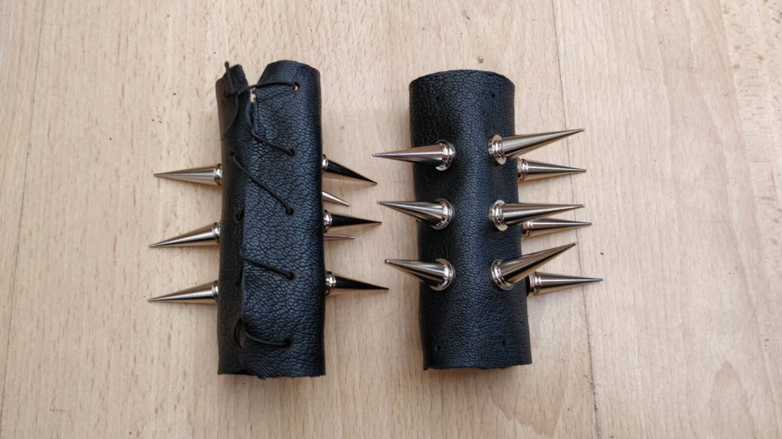 Spiked faux or real leather wheelchair handle covers Etsy