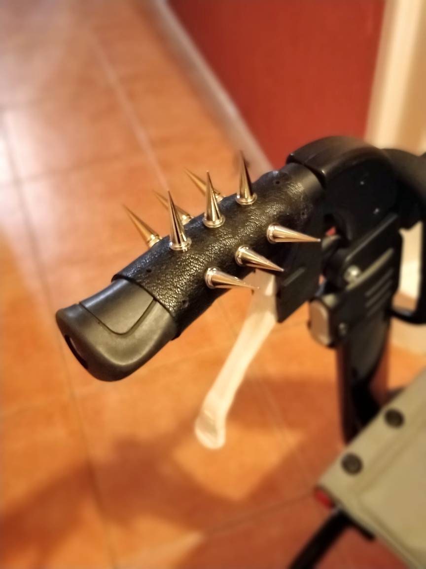 Spiked faux or real leather wheelchair handle covers Etsy