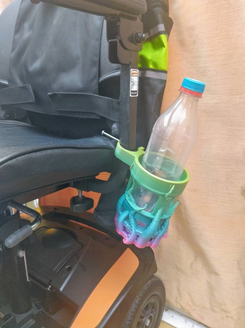 Plastic bottle holder for wheelchair walker bicycle rainbow Etsy