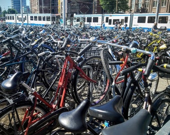 Sea of bikes, Amsterdam