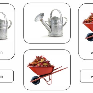 Garden Tools 3-part Montessori Language Cards PDF