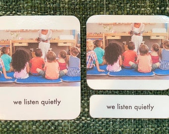 Grace & Courtesy 3-part Montessori Language Cards PDF