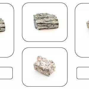 Types of Rocks 3-Part Language Cards PDF