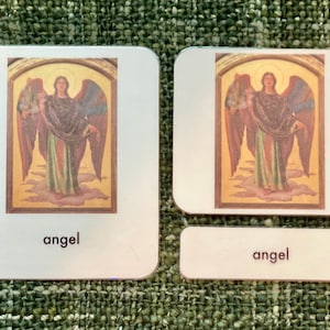 Religious Christmas 3-part Montessori Language Cards PDF