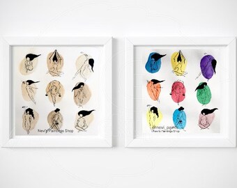 Original Watercolor Women Empowerment Painting, Feminist Art