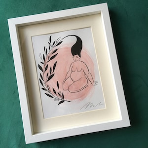 Körperpositivitätskunst, Originalgemälde, Aktmalerei, Plus-Size-Kunst, kurvige Frauenkunst, feministische Wandkunst, Schlafzimmerwandkunst, Körperliebekunst