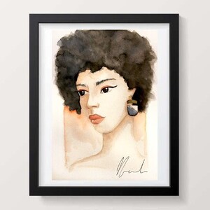 Arte della parete magica della ragazza nera, arte della donna afro, arte afroamericana originale, arte della donna nera, arredamento afrocentrico, arte della donna forte, dormitorio universitario