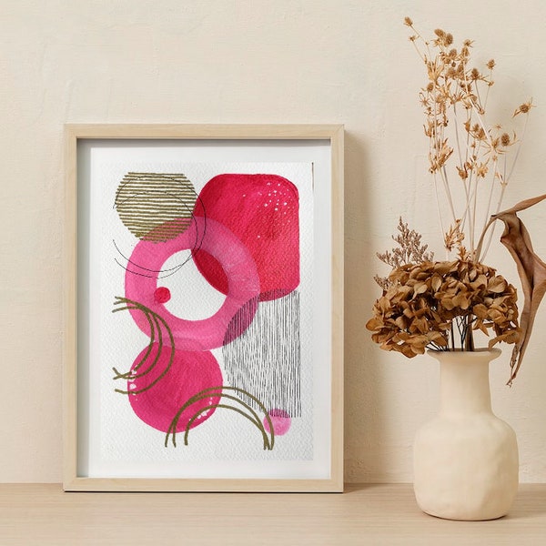 Hot Pink Wall Art Etsy UK