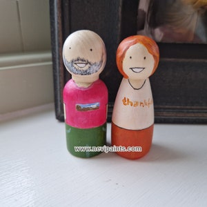 CUSTOM Handpainted Peg Dolls