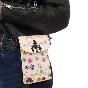 Portafoglio piccolo per cellulare, portafoglio da ragazza, borsa da donna, custodia per cellulare personalizzabile, portafoglio per cellulare personalizzato. Regalo personalizzato per la mamma