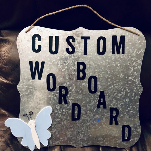 Word / Phrase /Goal Board 12" x 12" Customizable