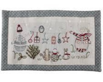 Winter no.4 Snowman Embroi Quand l/'hiver s/'en mêle n°4 Bonhomme de neige