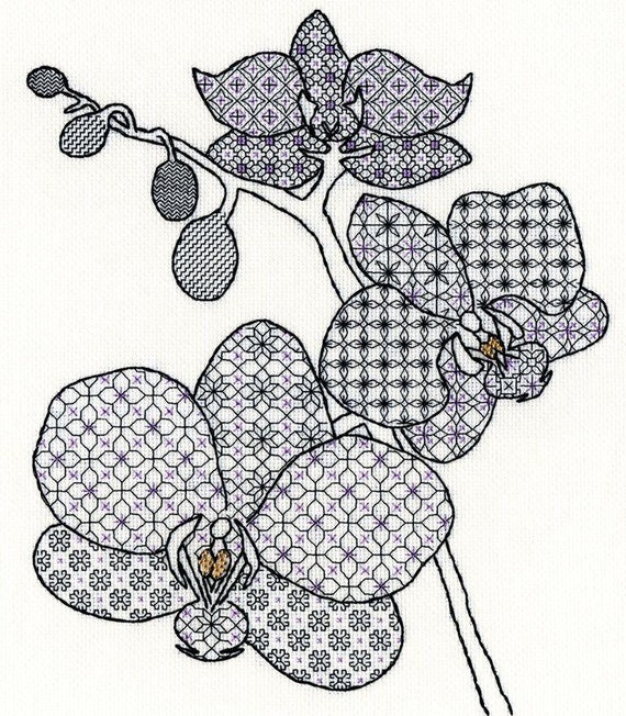 Bothy Threads ~ Counted Cross Stitch Kit ~ Blackwork ~ Daffodils ~ XBW7