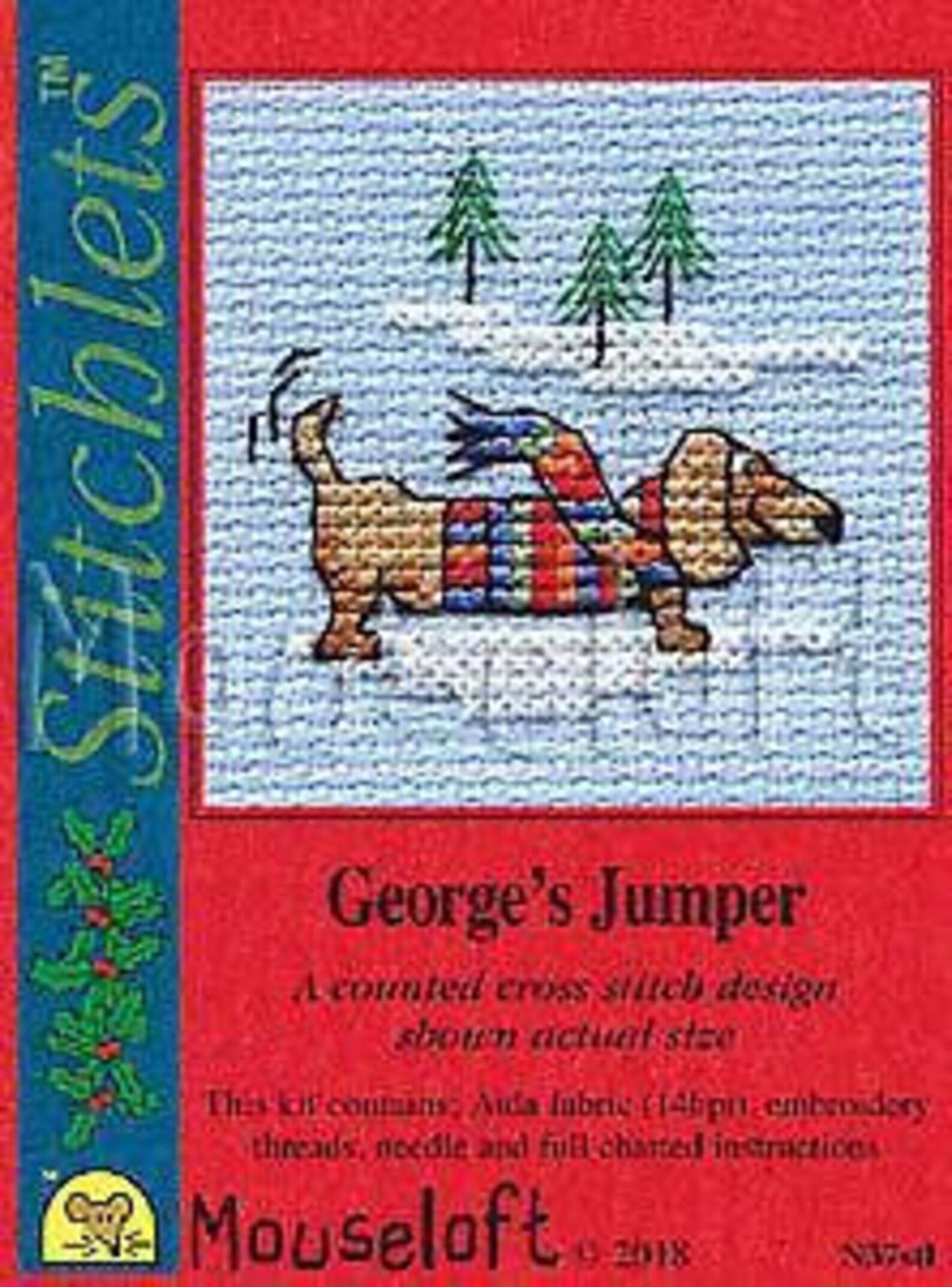 Mouseloft Counted Cross Stitch Card Kit Jumper Etsy