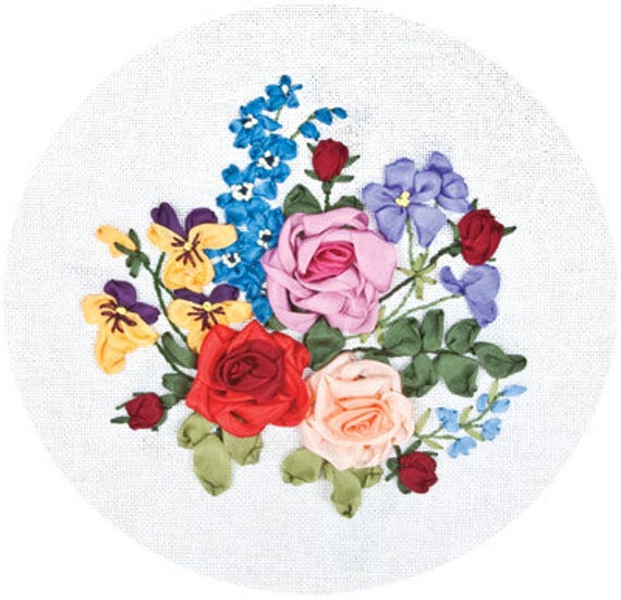 Panna Ribbon Embroidery Kit C-1168 Sweet Note A beautiful bouquet