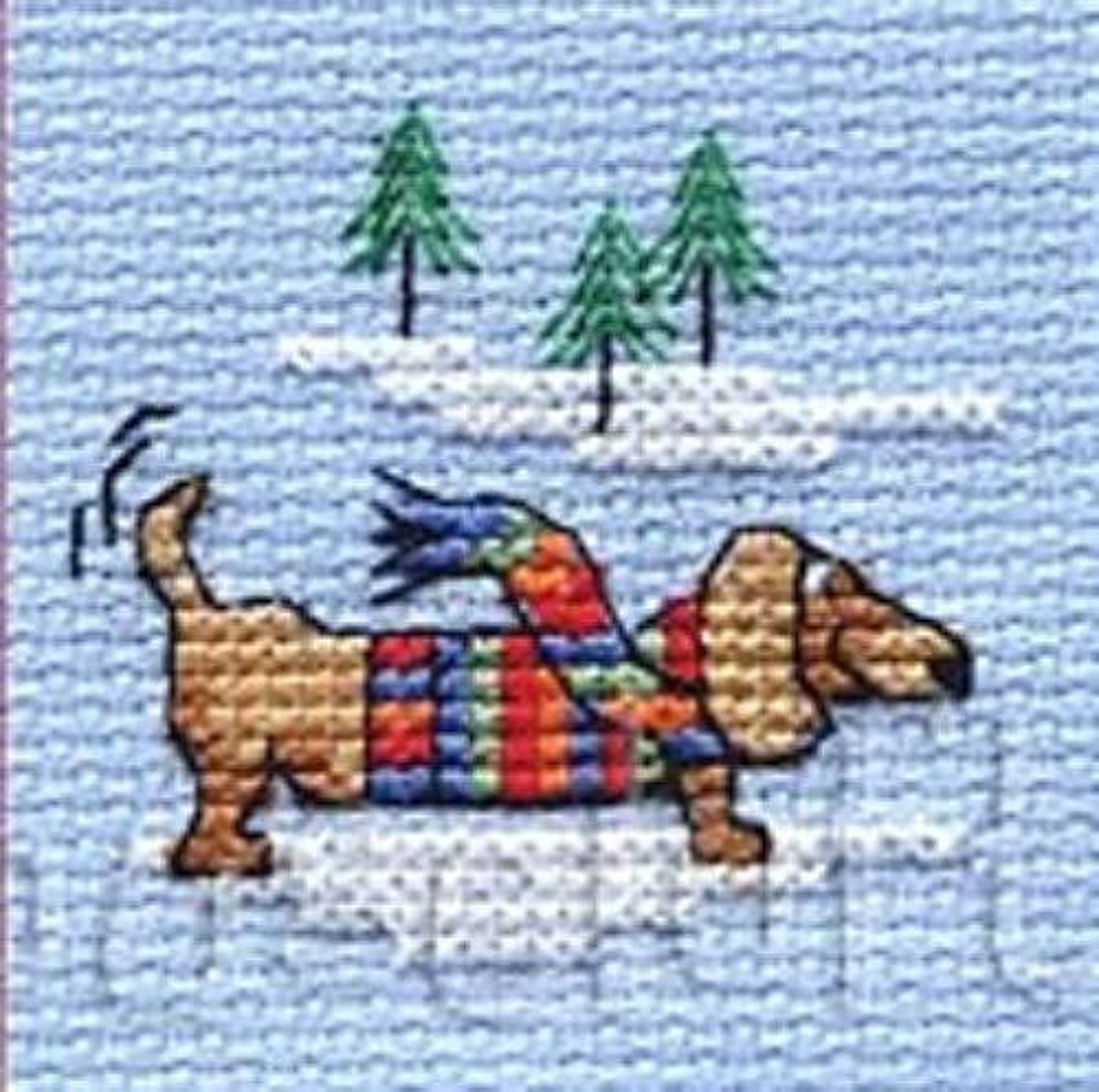 Mouseloft Counted Cross Stitch Card Kit Jumper Etsy