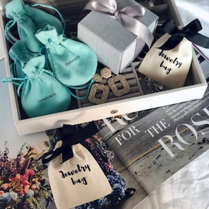 Sieraden tas/sieraden organisator/sieraden reiskoffer/verpakkingskubus/reiskoffer/sieradenzakje/sieradenkoffer/katoenen cadeauzakje/handgemaakt